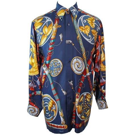 hermes silk shirt mens|Hermes men's polo shirts.